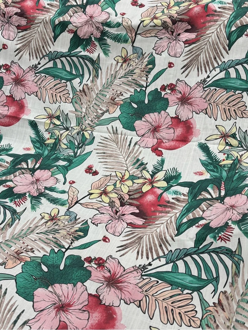 Four ikea floral tropical curtain panels never used